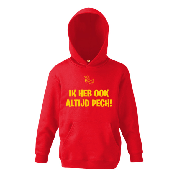 Ik heb altijd pech Hoodie Geel Kind Thumbnail
