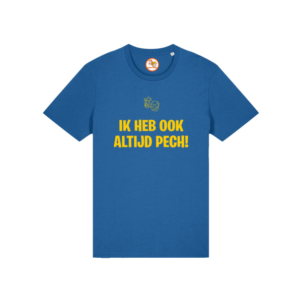 Ik heb altijd pech T-shirt Geel Volwassen Thumbnail