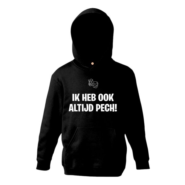 Ik heb altijd pech Hoodie Wit Kind Thumbnail
