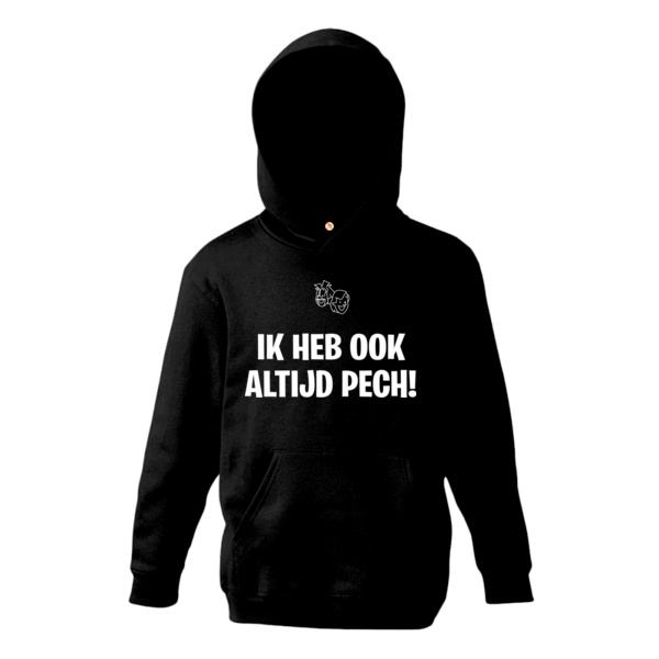 Ik heb altijd pech Hoodie Wit Kind Thumbnail