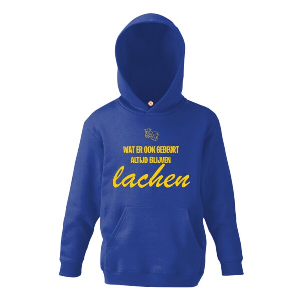 Altijd Blijven Lachen! Hoodie Geel Kind Thumbnail
