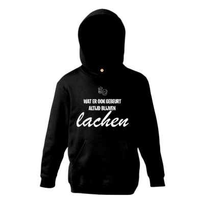 Altijd Blijven Lachen! Hoodie Wit Kind Thumbnail