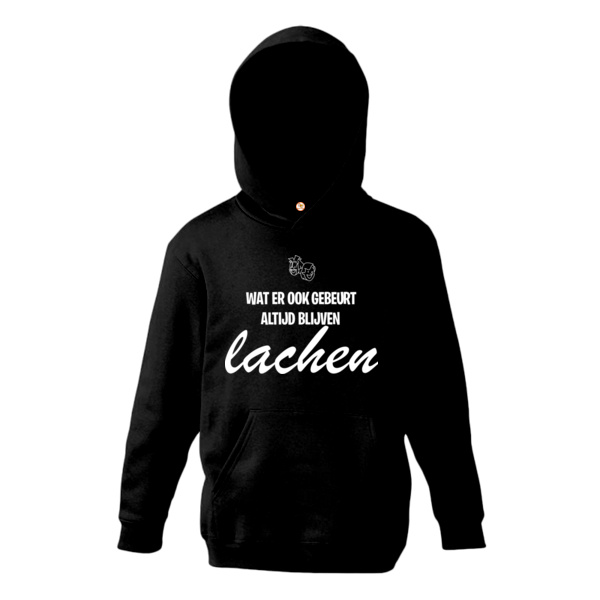 Altijd Blijven Lachen! Hoodie Wit Kind Thumbnail