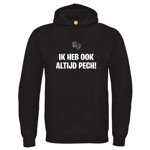 Ik heb altijd pech Hoodie Wit Volwassen Thumbnail