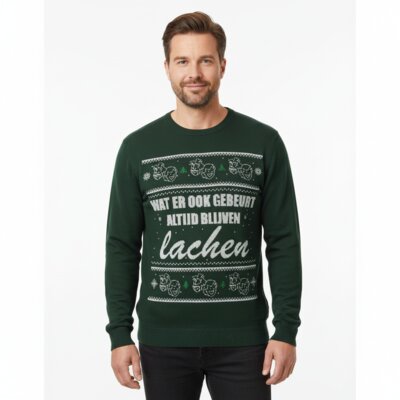 Altijd Blijven Lachen -  Kerst Trui Volwassen Thumbnail