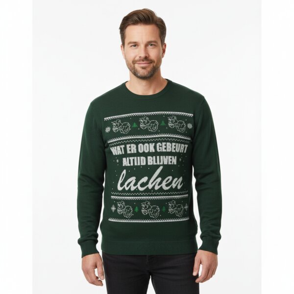 Altijd Blijven Lachen -  Kerst Trui Volwassen Thumbnail