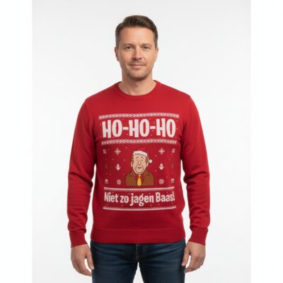 Niet zo jagen baas! -  Kerst Trui Volwassen Thumbnail